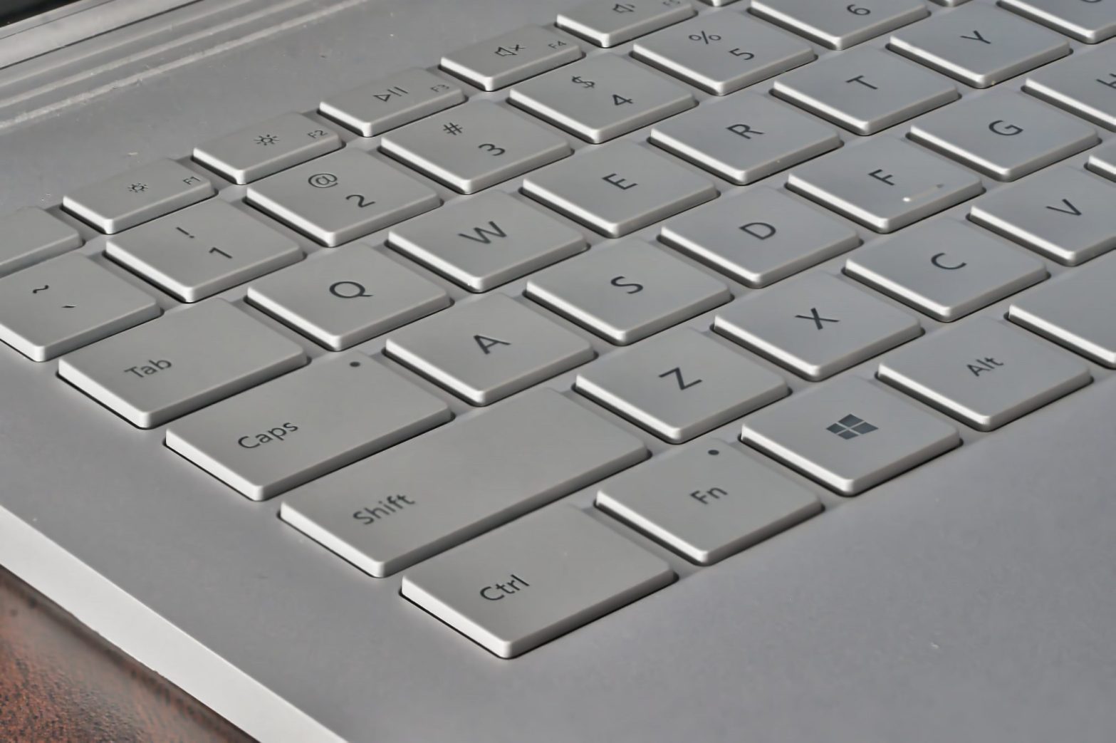 close up of laptop keyboard
